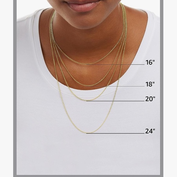 14K gold plated  Elegant Gold Necklace 24” 20” 18” - Picture 5 of 5